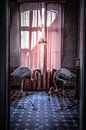 twee flamingos in een roze kamer van Els Casaert thumbnail