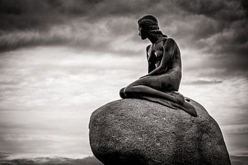 Photographie noir et blanc : Copenhague - Petite sirène sur Alexander Voss