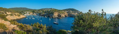 Bucht von Ibiza Cala Vadella Panorama