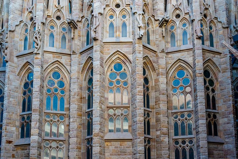 Fassade der Kirche Sagrada Familia in Barcelona, Katalonien, Spanien von WorldWidePhotoWeb