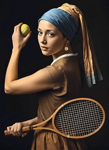 Girl with a Pearl Earring spielt Tennis