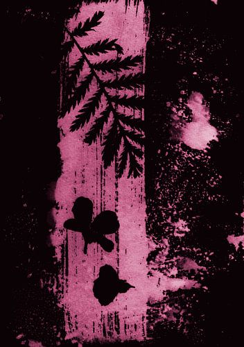 Zwart Roze Abstracte Natuur