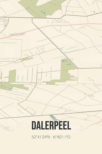 Vintage landkaart van Dalerpeel (Drenthe)