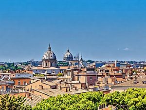 Daken en koepels in Rome