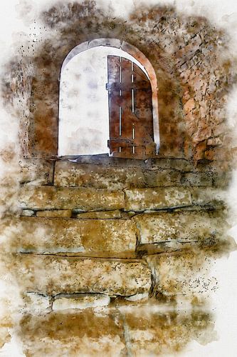 Door de poort