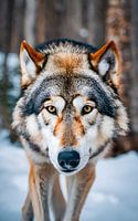 Animal loup des neiges
