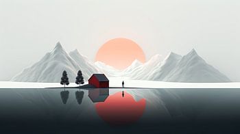 Tijdloos minimalisme: Een Ochtend in de Bergen