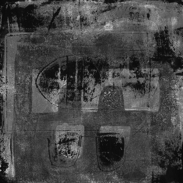 Moderne abstrakte schwarz-weiße Kunst Nr. 3 von Dina Dankers