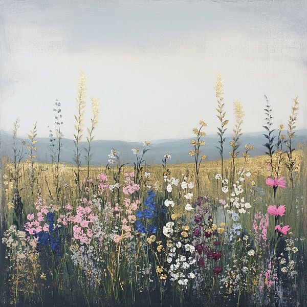 Abstrait Champ de fleurs par Peinture Abstraite