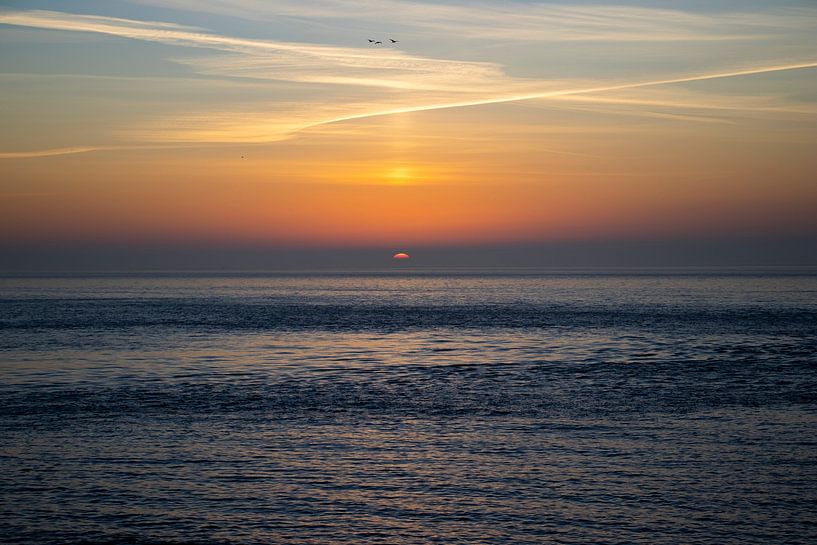 Coucher de soleil en mer du Nord par Marnix Pro