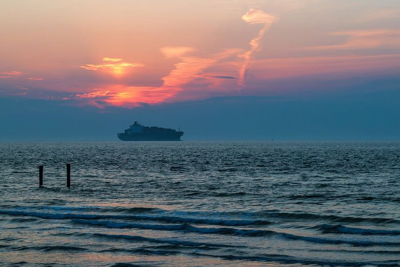 Zonsondergang Zeeland van Henk Verstraaten