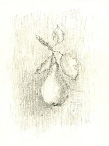 Poire avec feuilles