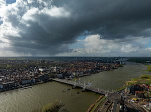 Die schöne Hansestadt Kampen aus der Vogelperspektive.