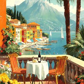 Balcon avec vue sur la Méditerranée sur IamHome Studio