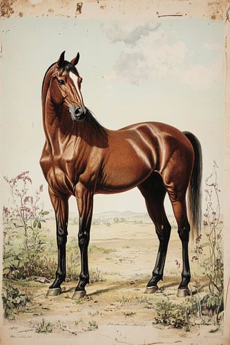 Brown Horse in Sunlight Classic Power in Natural Decor