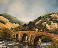 old bridge near Dernau Ahrtal built 1717