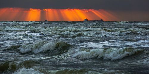 Schip aan de horizon