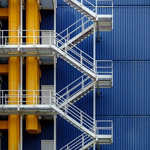 Escalier de secours Bibliothèque centrale de Rotterdam