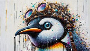 Explorateur pingouin steampunk