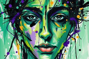 Expressive female abstract portrait by Imperial Art House
