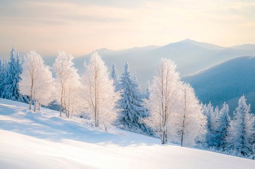 Winterlandschap sneeuw