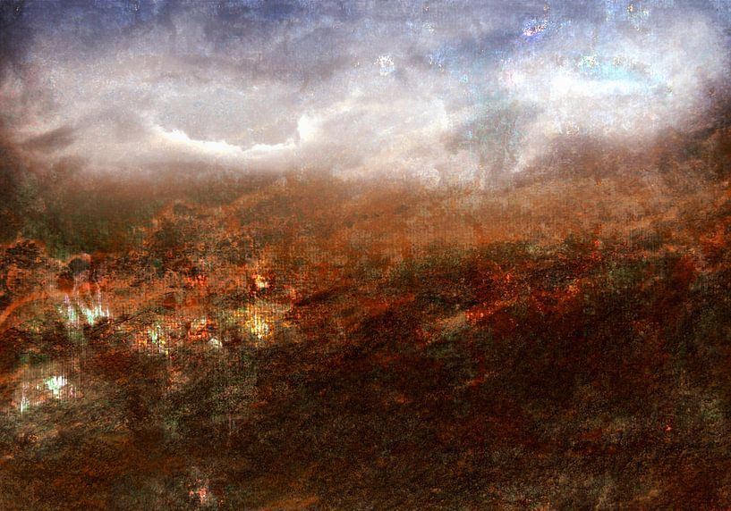 Scandinavian Night Abstract by Mad Dog Art