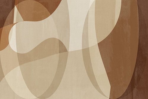 Abstracte harmonieuze vormen in warme tinten