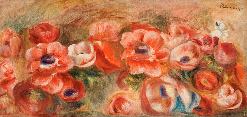 Anemonen van Pierre-Auguste Renoir van Gisela- Art for You