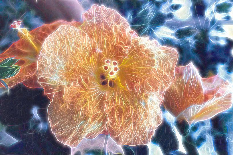 Geëlektriseerde hibiscus van Frank's Awesome Travels