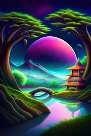 Purple moon by Laly Laura