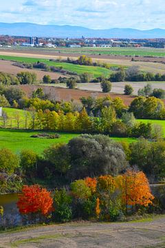 Fields under cultivation in autumn by Claude Laprise