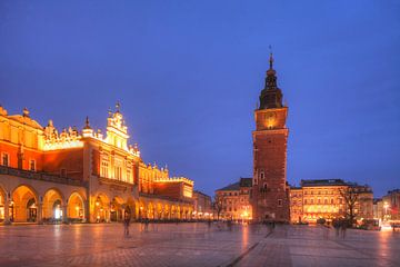 Cracow cloth halls at dusk, Cracow, Poland, Europe by Torsten Krüger