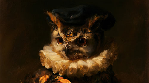 Abstracte uil surrealisme panorama