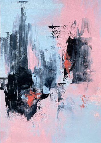 Pink and Grey Abstract 3
