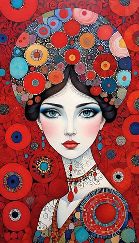 Vrouw in het rood