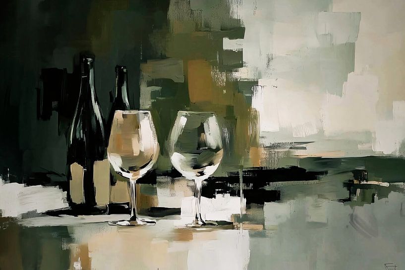 Abstract still life with glasses by Imperial Art House