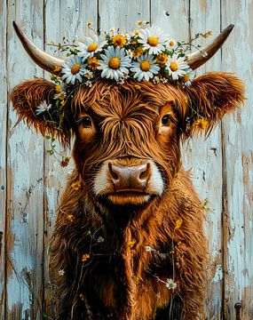 Koe goud - natuurlijke poëzie in bloemen van Klaus Tesching - Art-AI