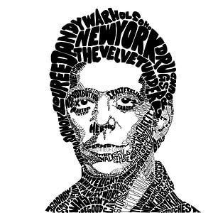 Lou Reed - typografisch portret van Suzanna Noort