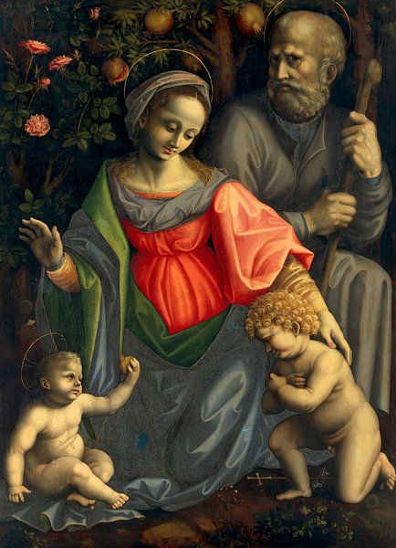 Die Heilige Familie mit Johannes dem Täufer, Bachiacca von Meisterhafte Meister