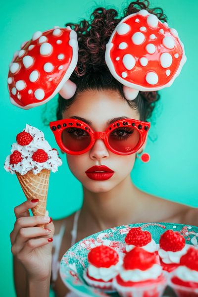 Creative dessert fashion with mushrooms by Poster Art Shop