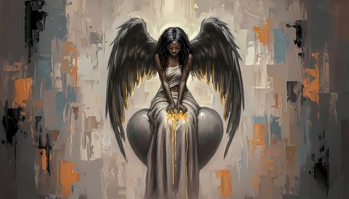 Afrikaanse engel op hart