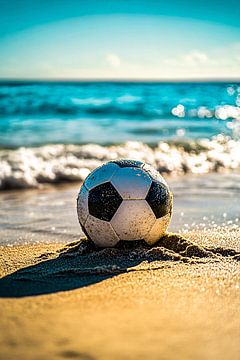 Voetbal op het strand van Art & Soul Creations