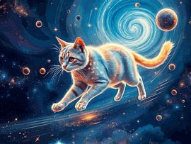 Space Cat Animal by Rizal Azhari