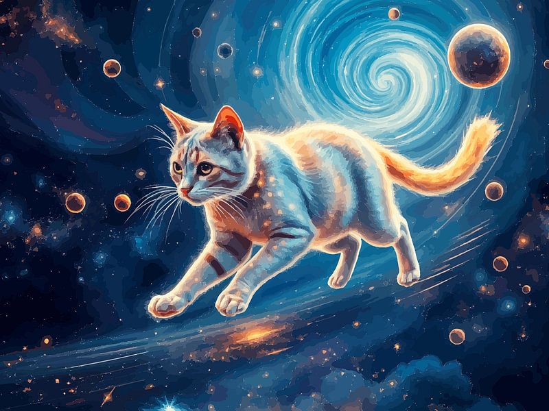 Weltraum Katze Tier von Rizal Azhari