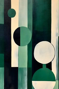 Modernes waldgrünes Kunstwerk von haroulita