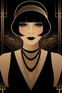 Art Deco Charme in Schwarz und Gold #1