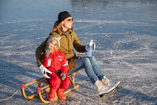 Gemeinsam auf dem Schlitten...