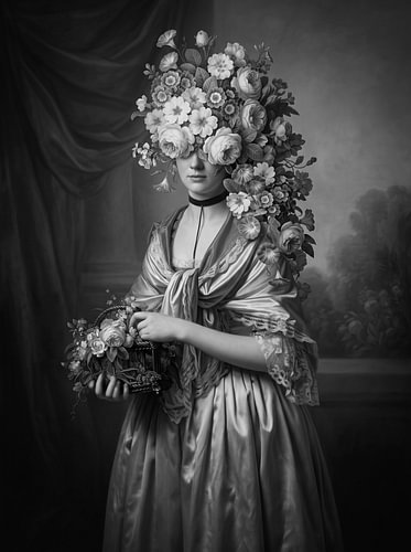 A Portrait in Satin and Petals