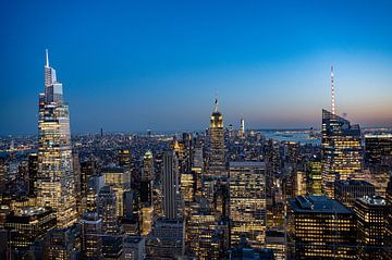 Panorama met Empire State Building van Karsten Rahn