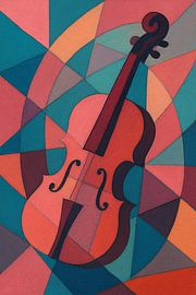Violin geometric illustration. by Gallery Hoppenbrouwers